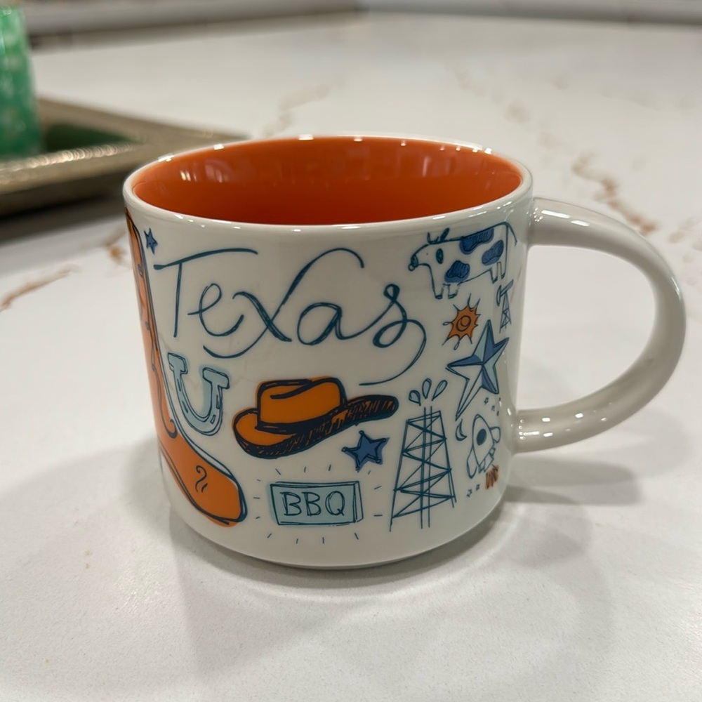 Starbucks Texas Mug Been There Series  Texas The Lone Star State 14 OZ Ceramic